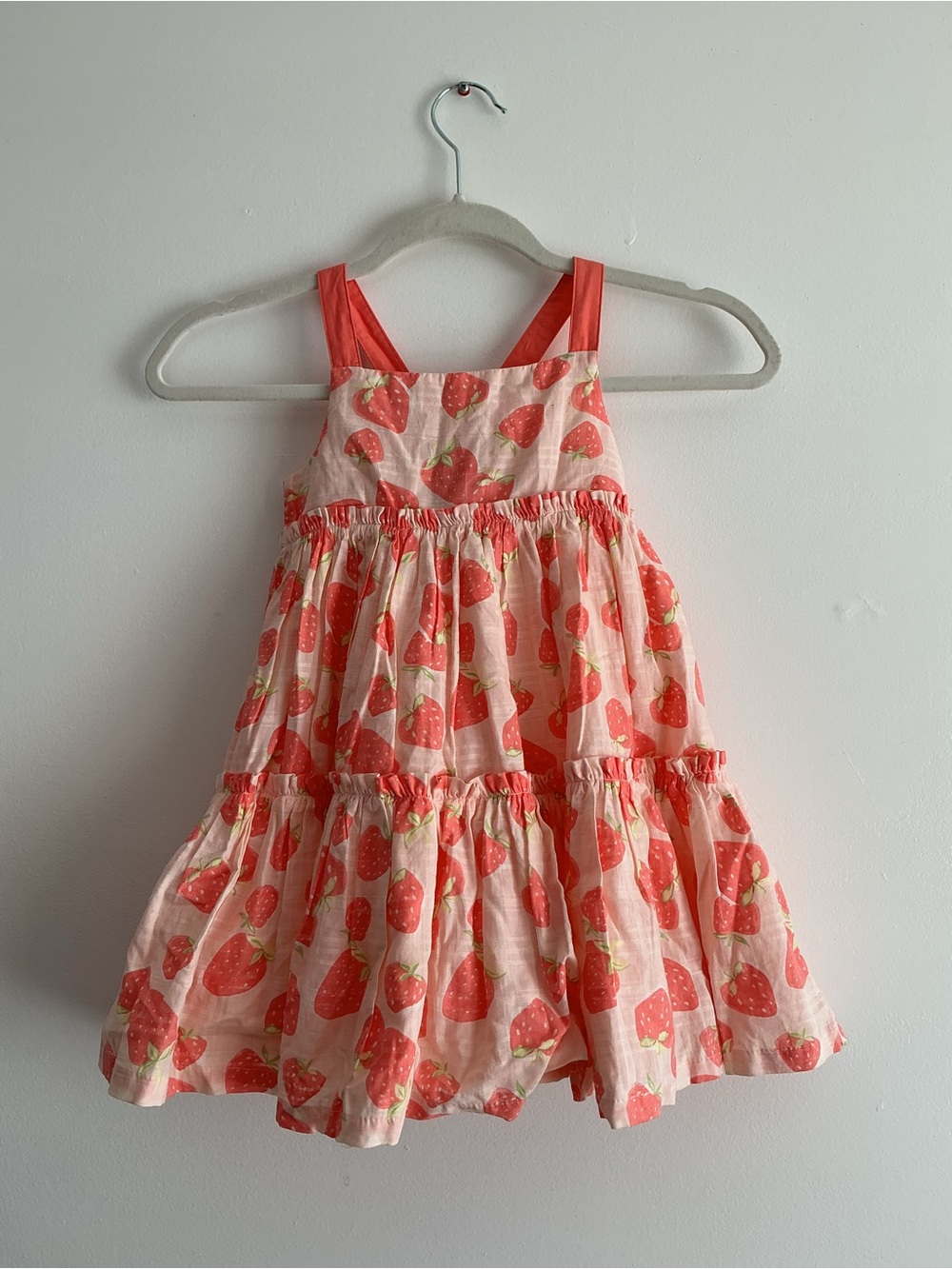 Cynthia Rowley Coral Strawberry Tiered Sundress